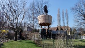 Kranhebung in den Garten!