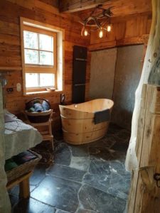 Sitzbadewanne in Zirbenholz!